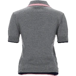 POLO IN LANA CON DOPPIO BORDO