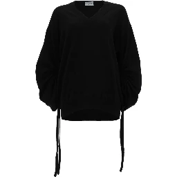 MAGLIA IN COTONE CON SCOLLO A V