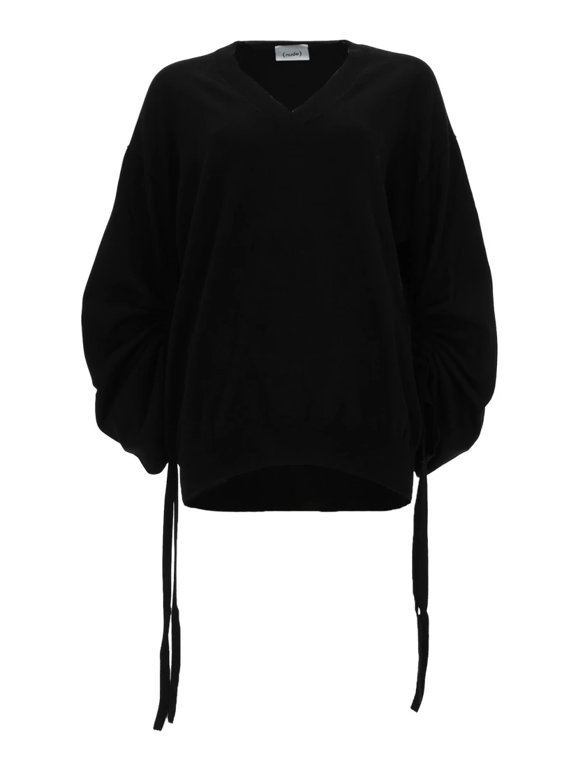 MAGLIA IN COTONE CON SCOLLO A V