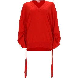 MAGLIA IN COTONE CON SCOLLO A V