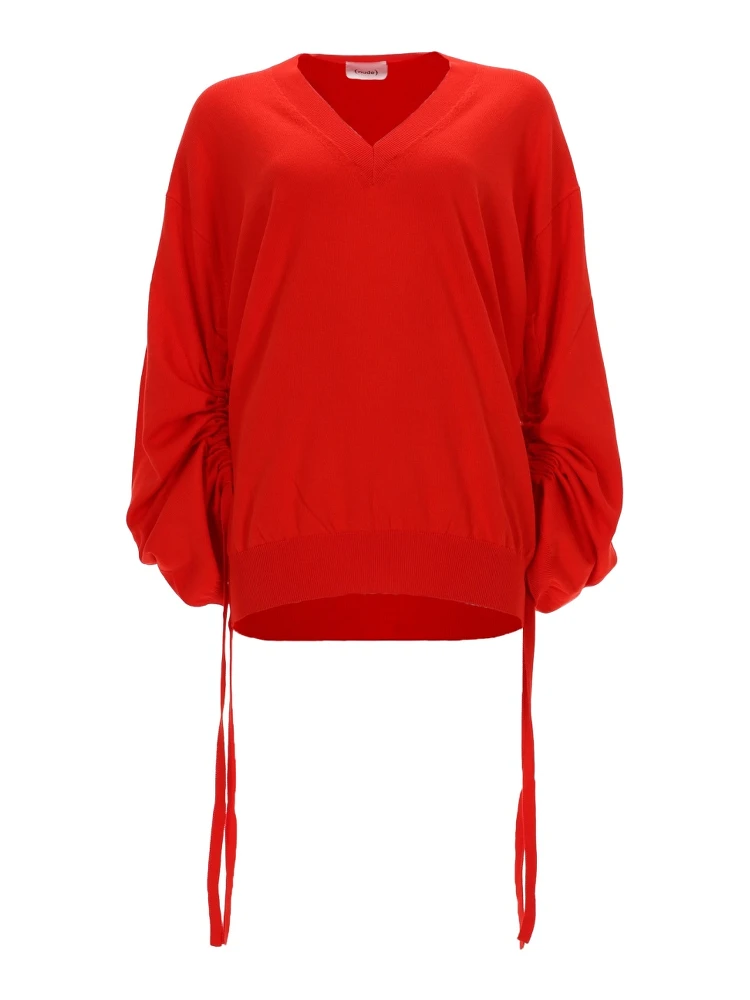 MAGLIA IN COTONE CON SCOLLO A V