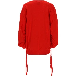 MAGLIA IN COTONE CON SCOLLO A V