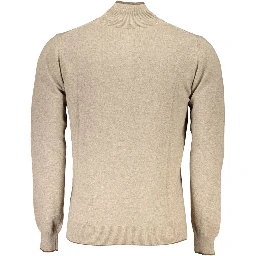Beige Fabric Men's Sweater