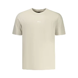 Beige Cotton Men's T-Shirt