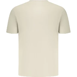 Beige Cotton Men's T-Shirt