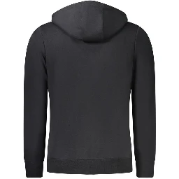 Black Cotton Men's Hoodie