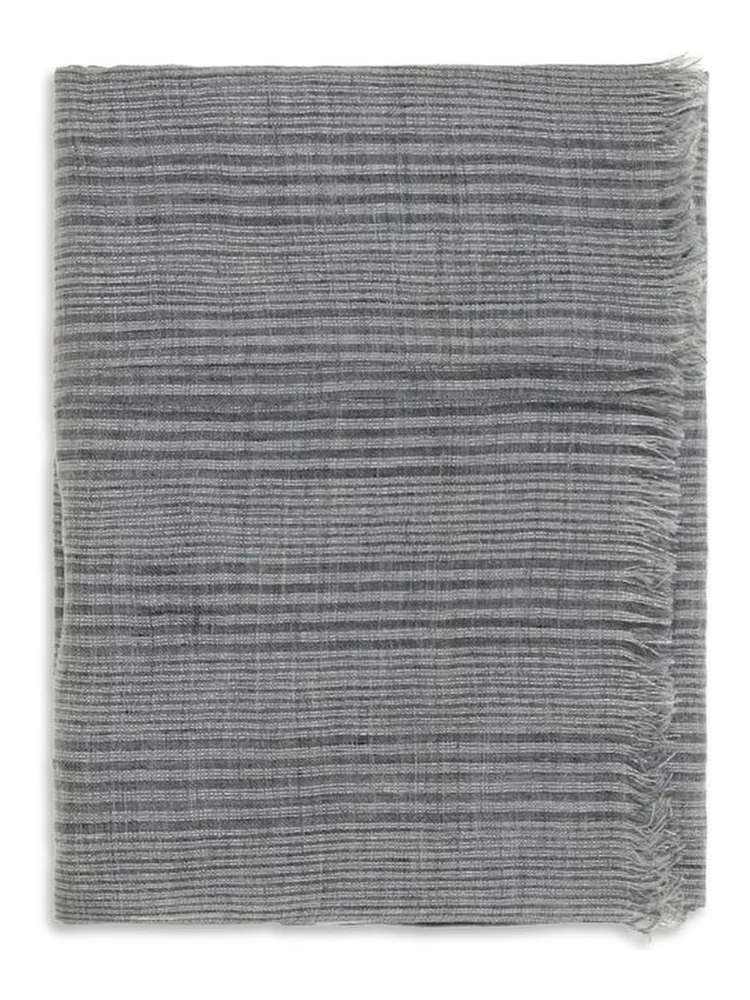 Gray Linen Scarf