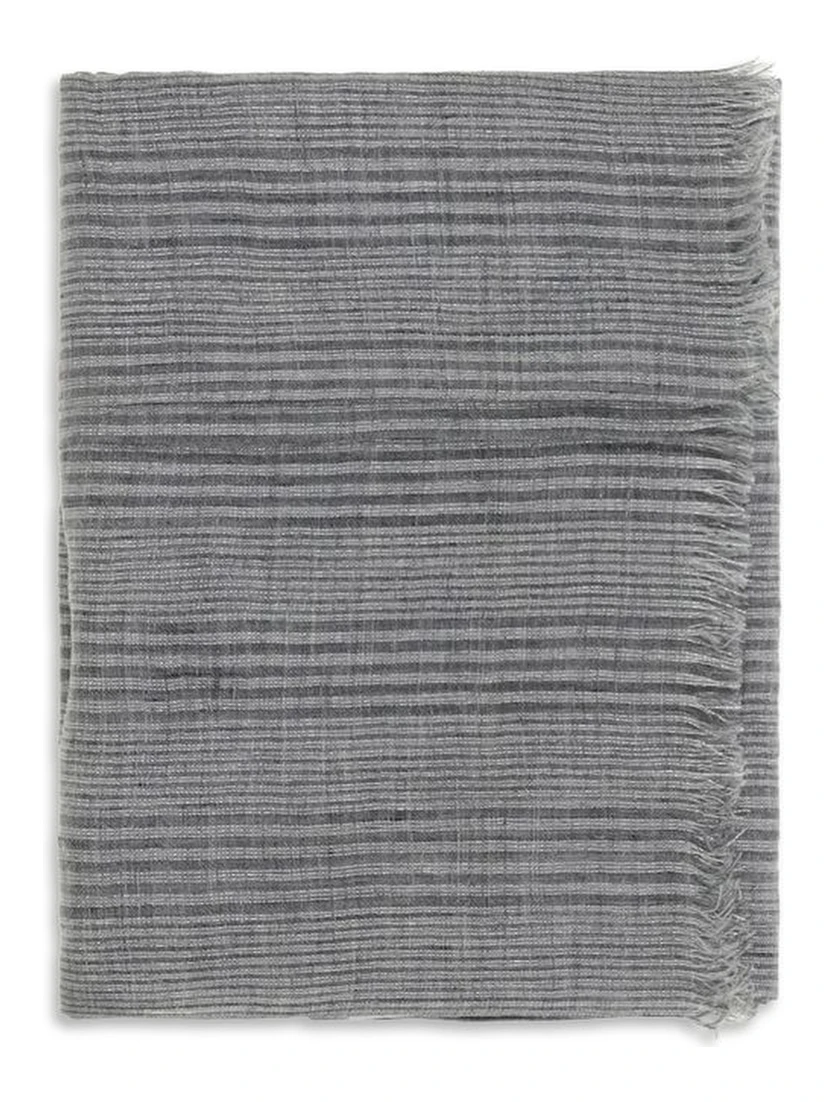 Gray Linen Scarf