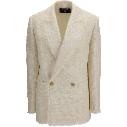 Beige Polyester Jackets And Coat