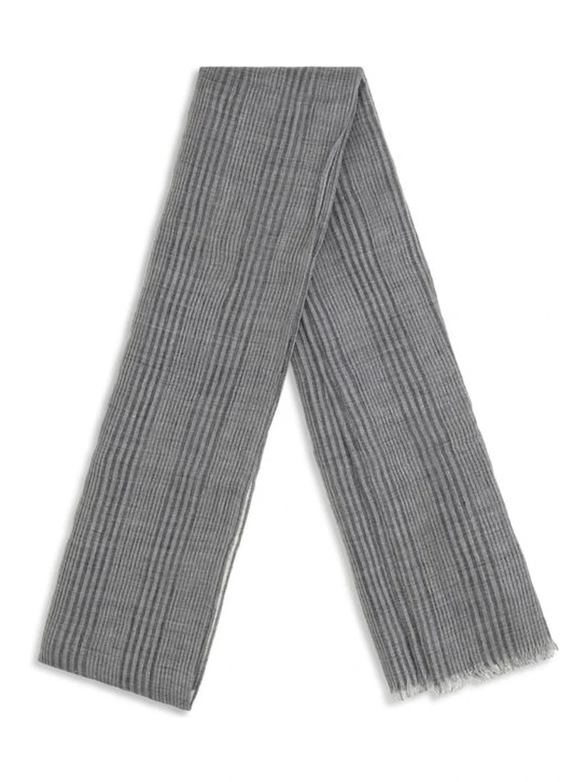 Gray Linen Scarf