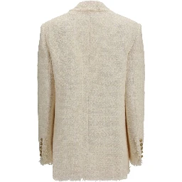 Beige Polyester Jackets And Coat