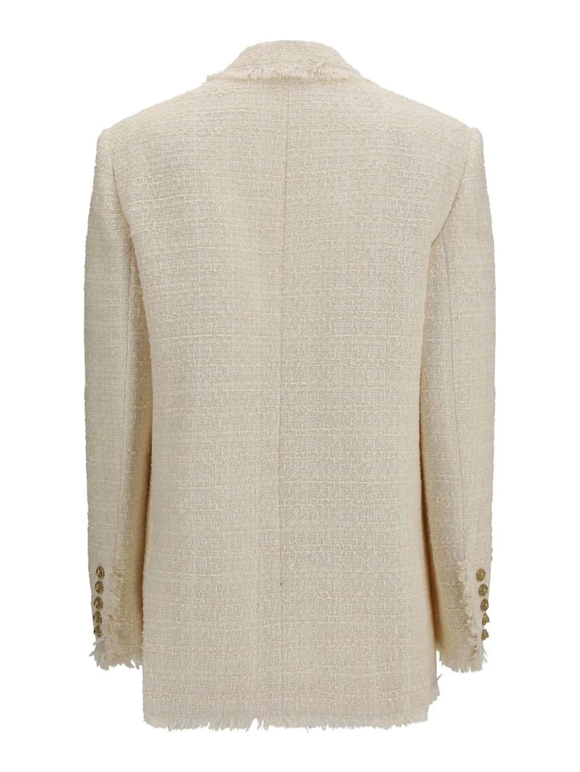 Beige Polyester Jackets And Coat