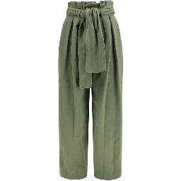 Bicolor Cotton Casual Pants
