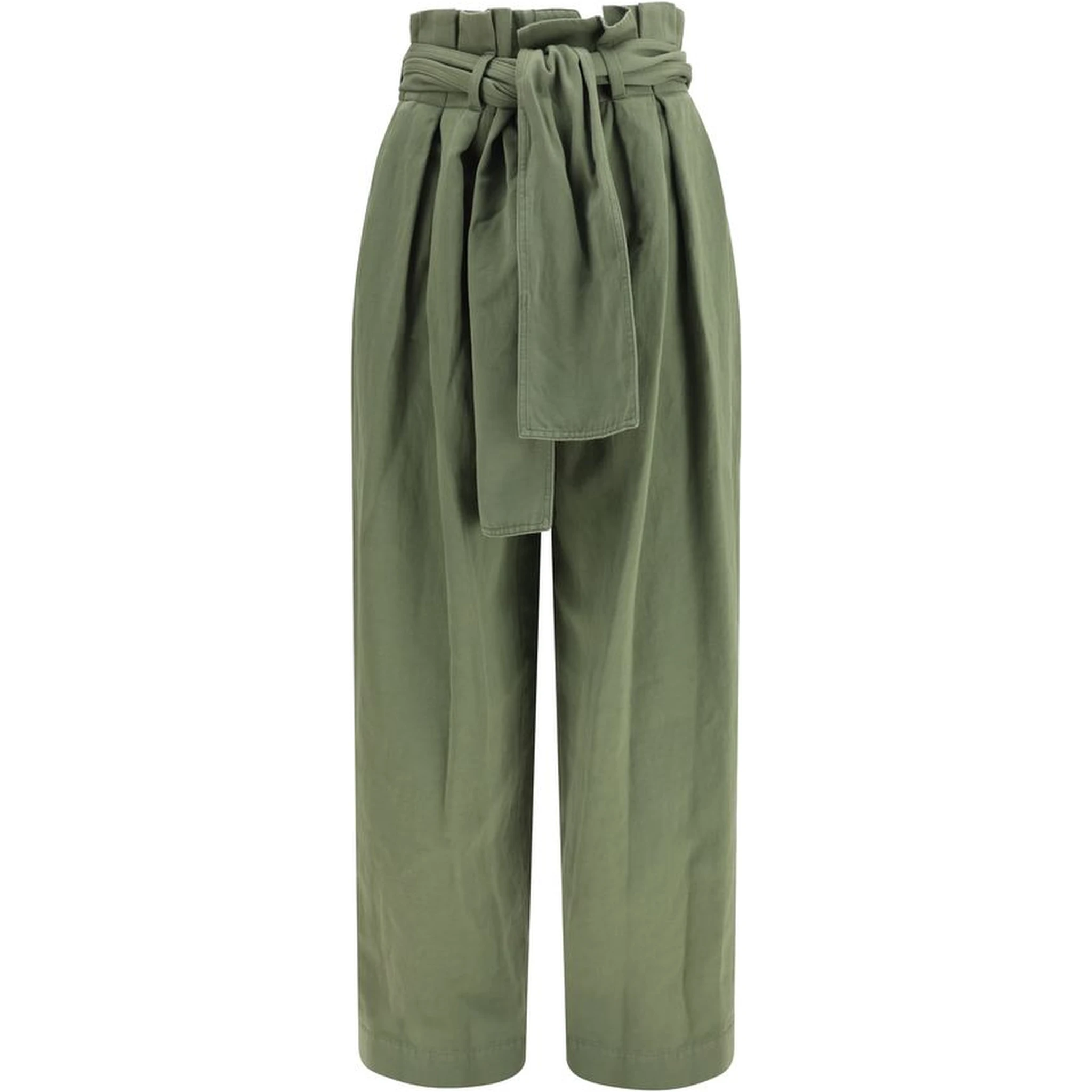 Bicolor Cotton Casual Pants