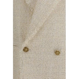 Beige Polyester Jackets And Coat