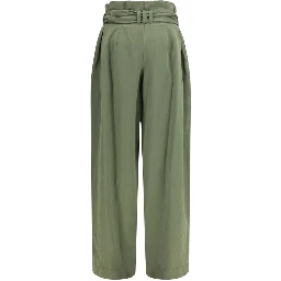 Bicolor Cotton Casual Pants