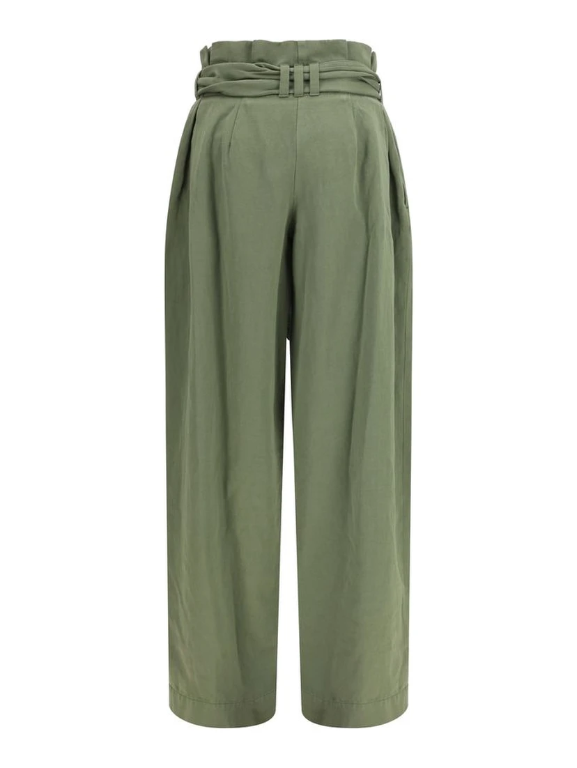 Bicolor Cotton Casual Pants