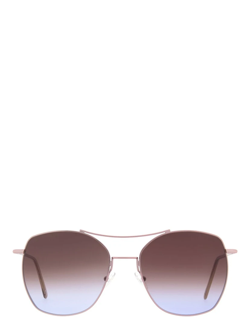 Brown Metal Sunglasses