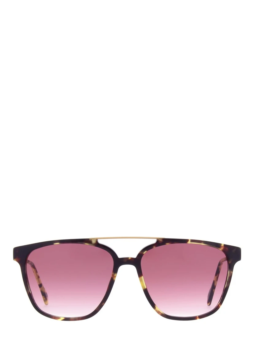 Brown Metal Sunglasses