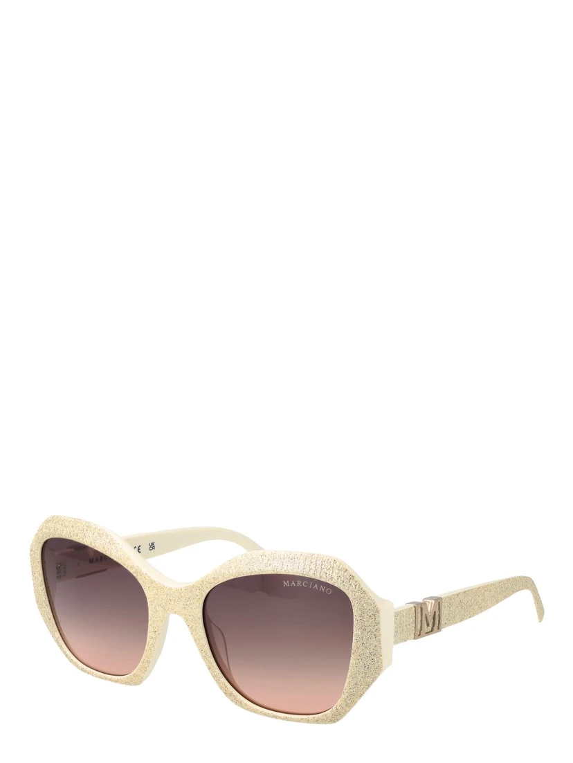 Beige Plastic Sunglasses