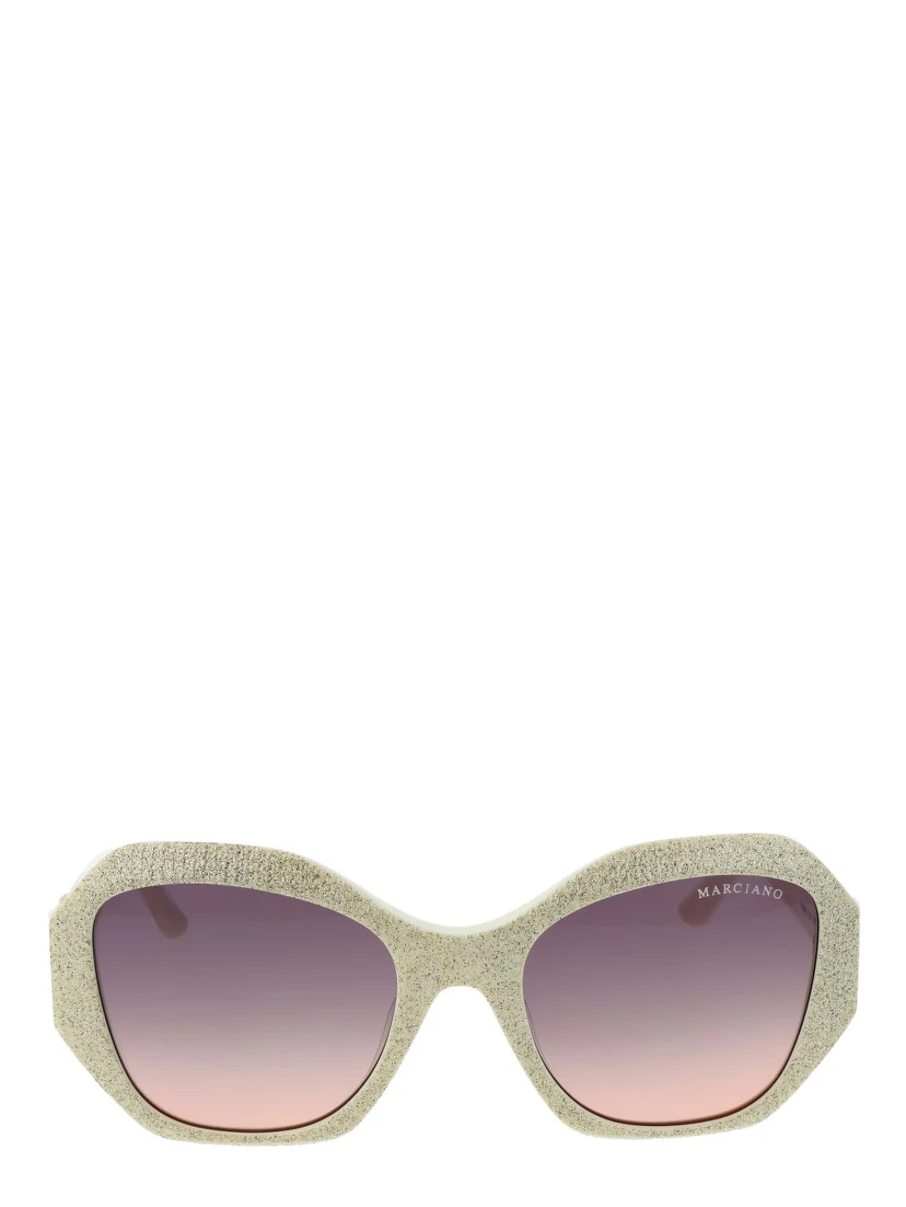 Beige Plastic Sunglasses
