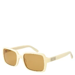 Beige Plastic Sunglasses