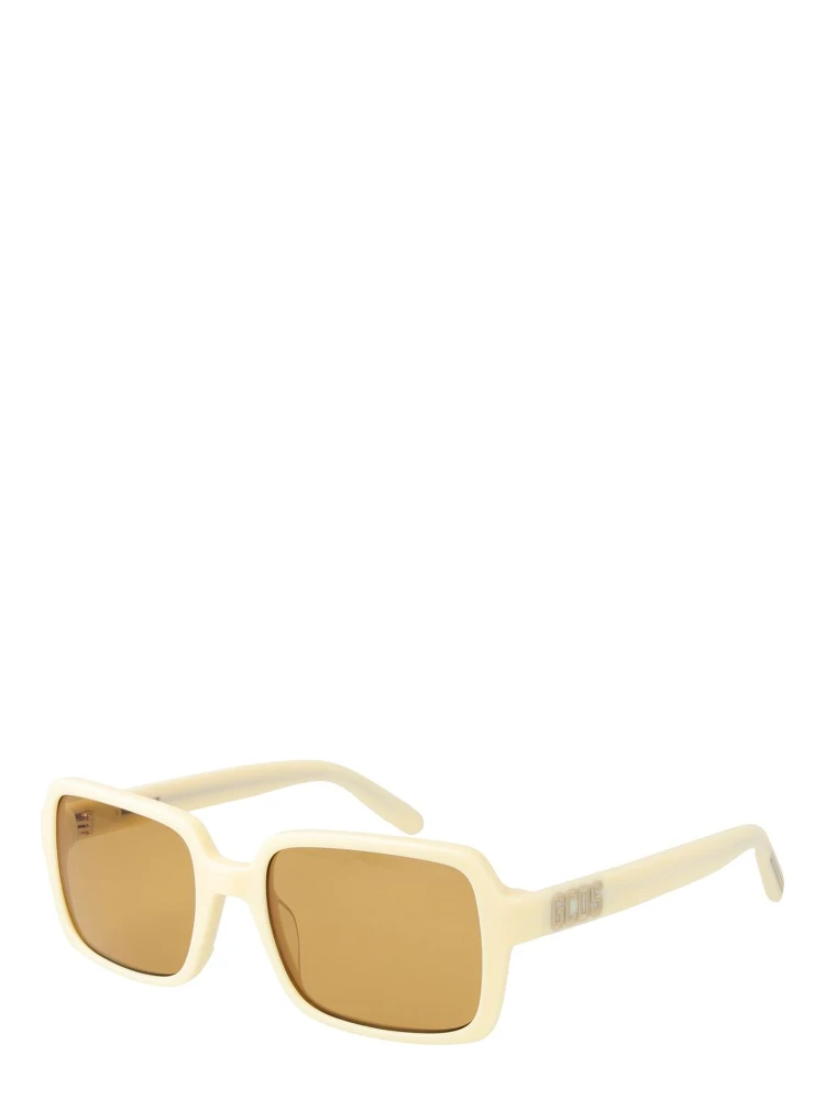 Beige Plastic Sunglasses