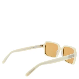 Beige Plastic Sunglasses