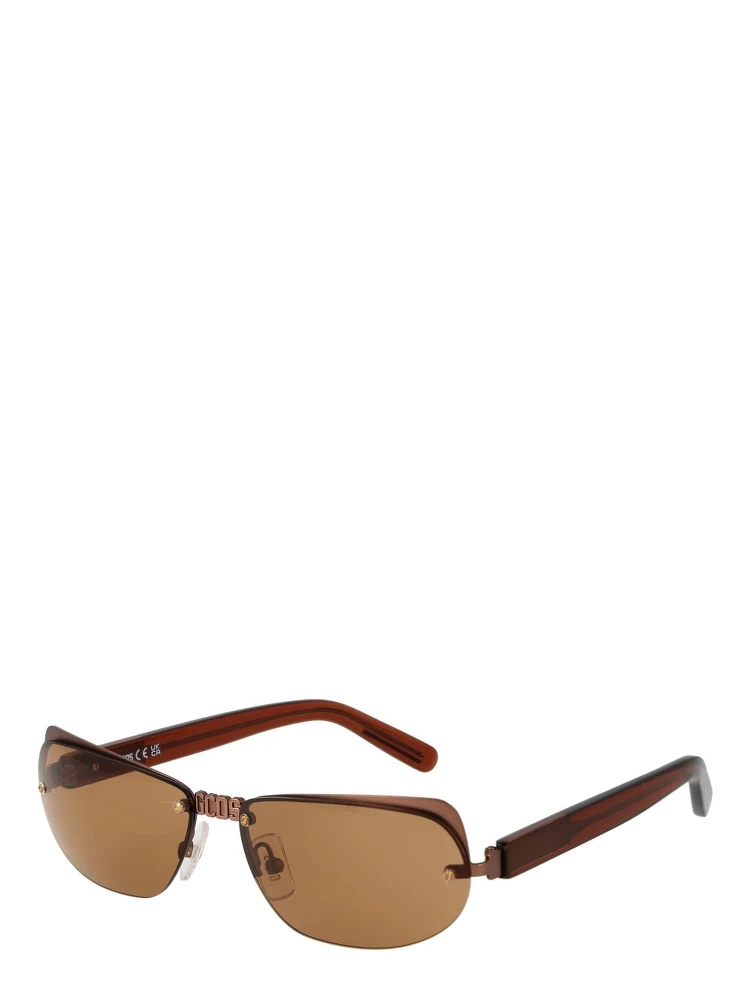 Brown Metal Sunglasses