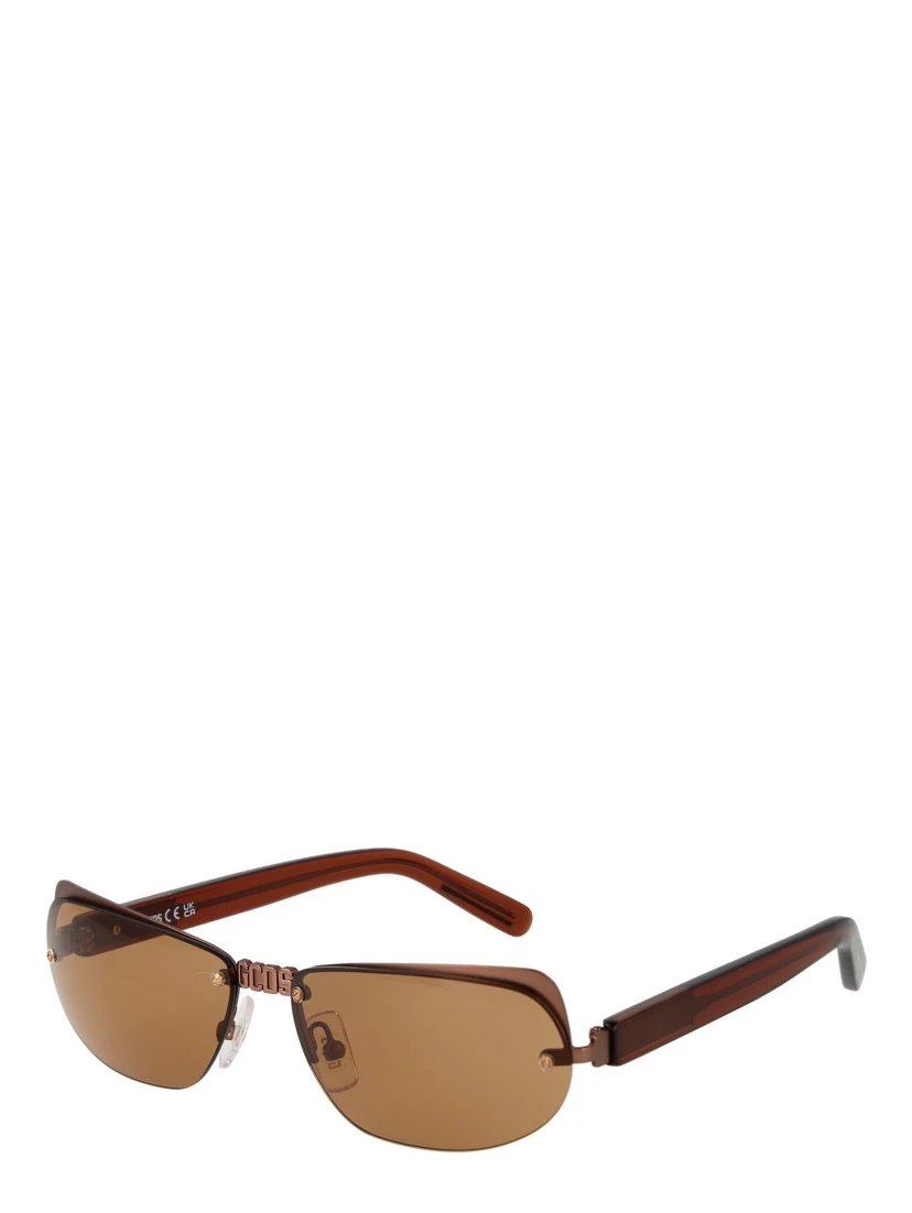Brown Metal Sunglasses