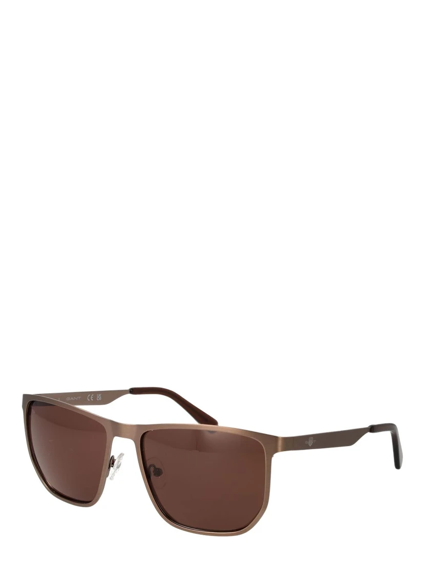 Brown Metal Sunglasses
