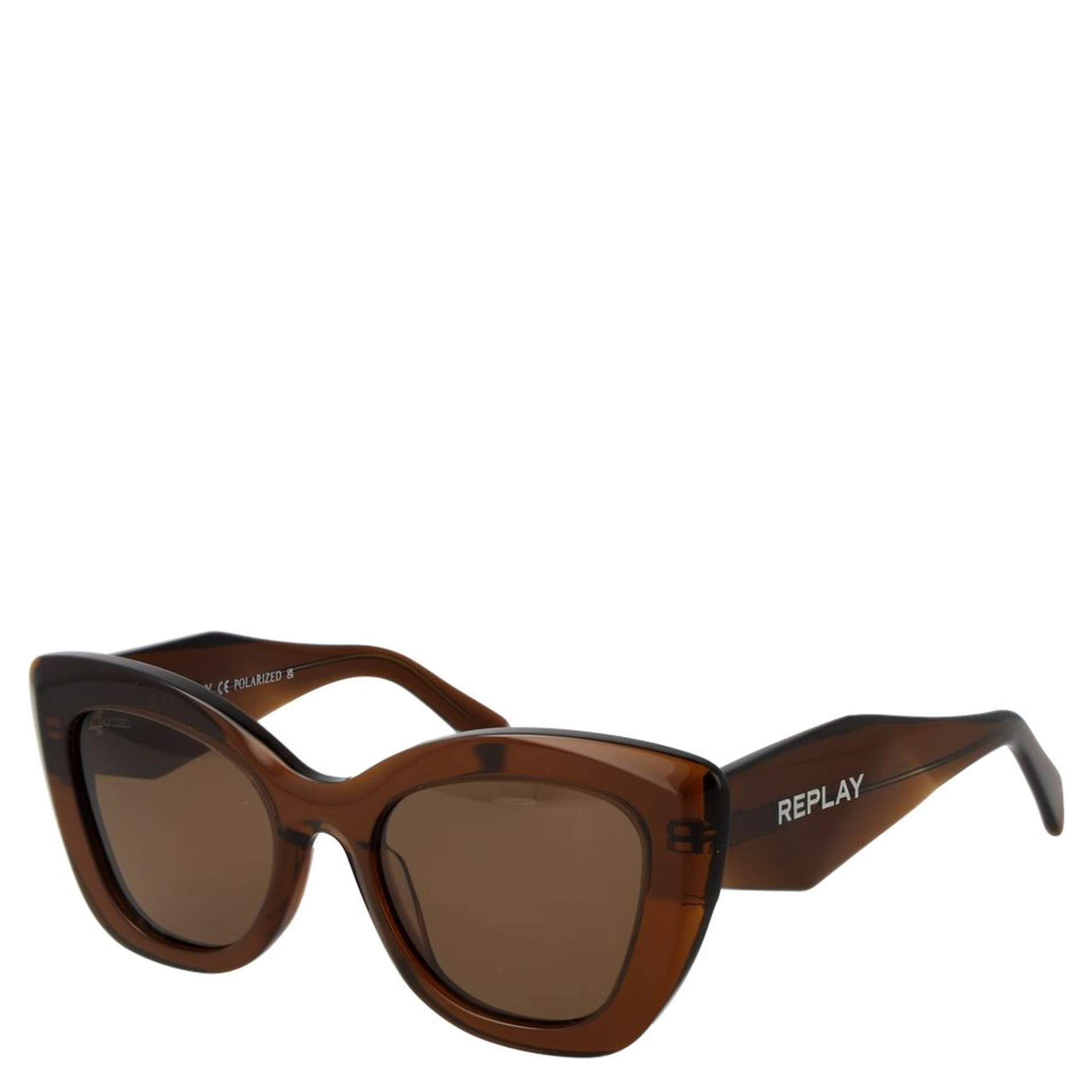 نظارات شمسية بنية اللون من الأسيتات