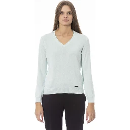 Light Blue Cashmere Women Sweater