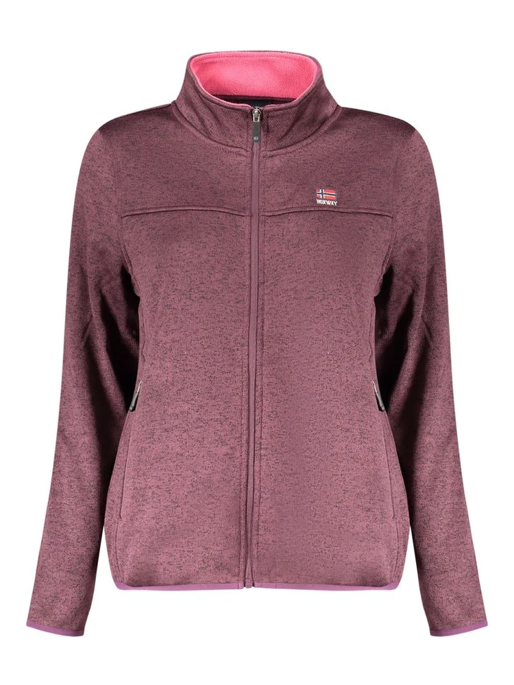 Purple Polyester Women Sweatshirt