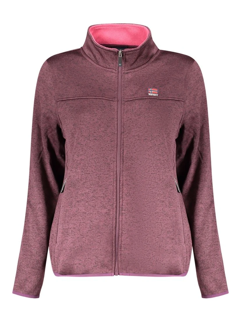 Purple Polyester Women Sweatshirt