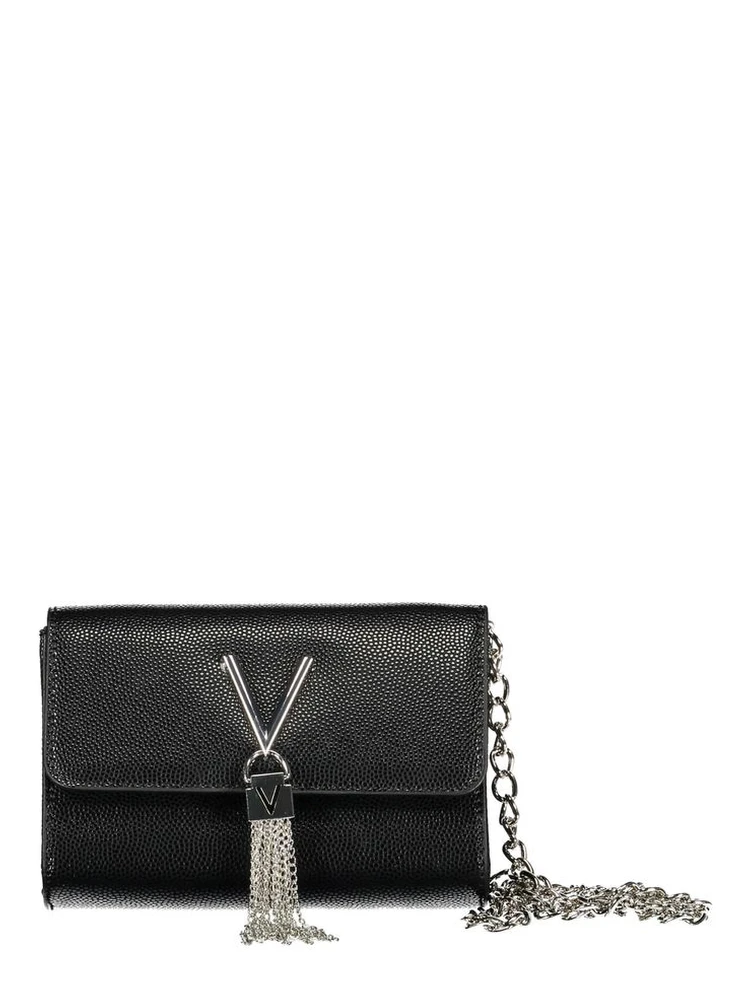Black Polyurethane Women Handbag