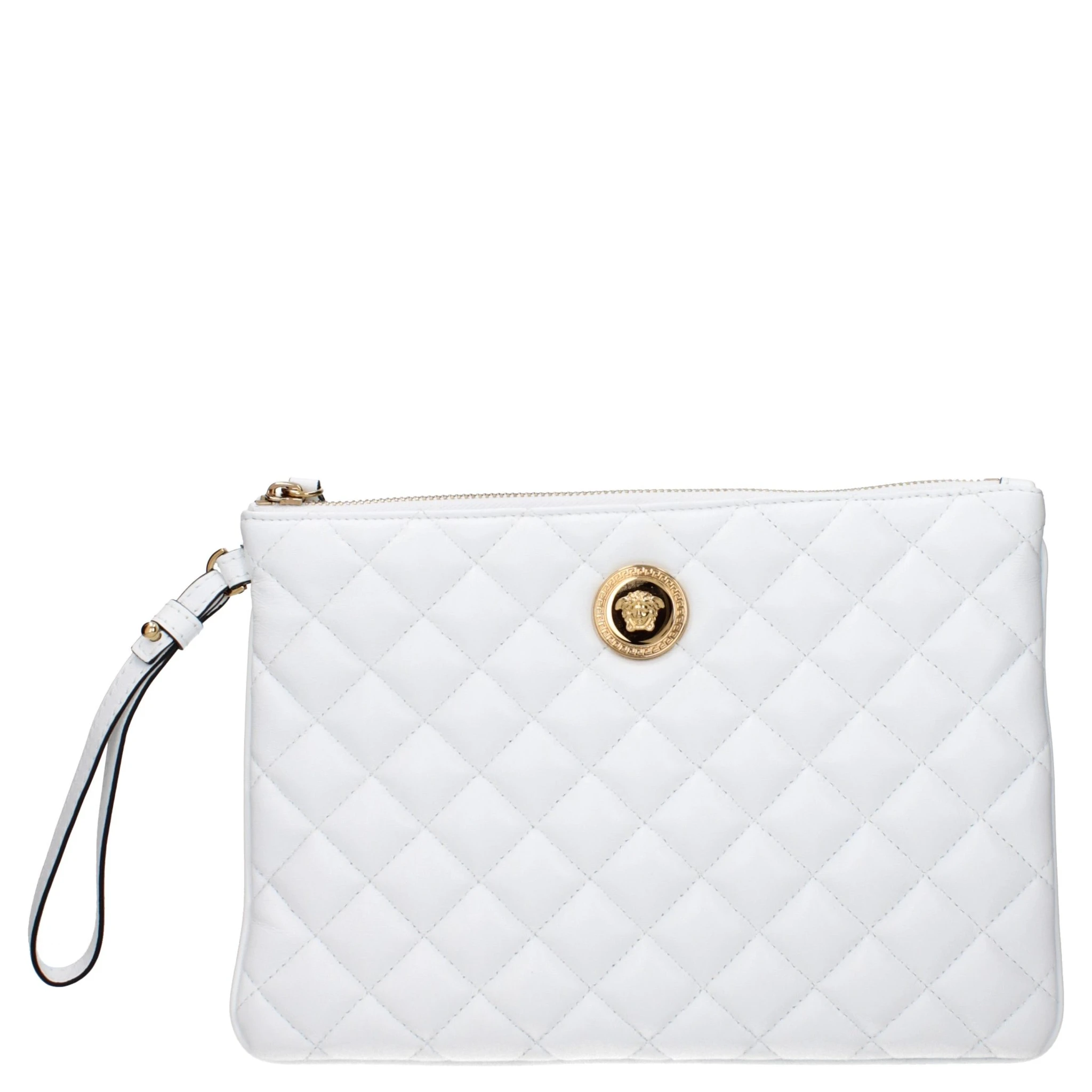 Blue Leather Clutch Bag