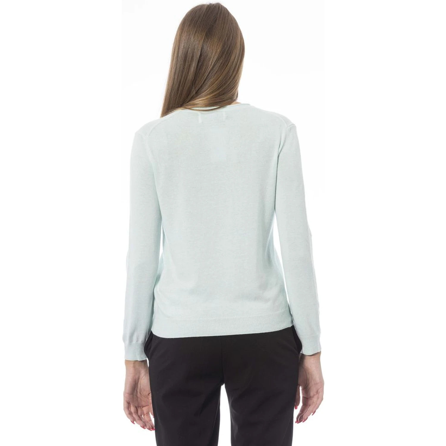 Light Blue Cashmere Women Sweater