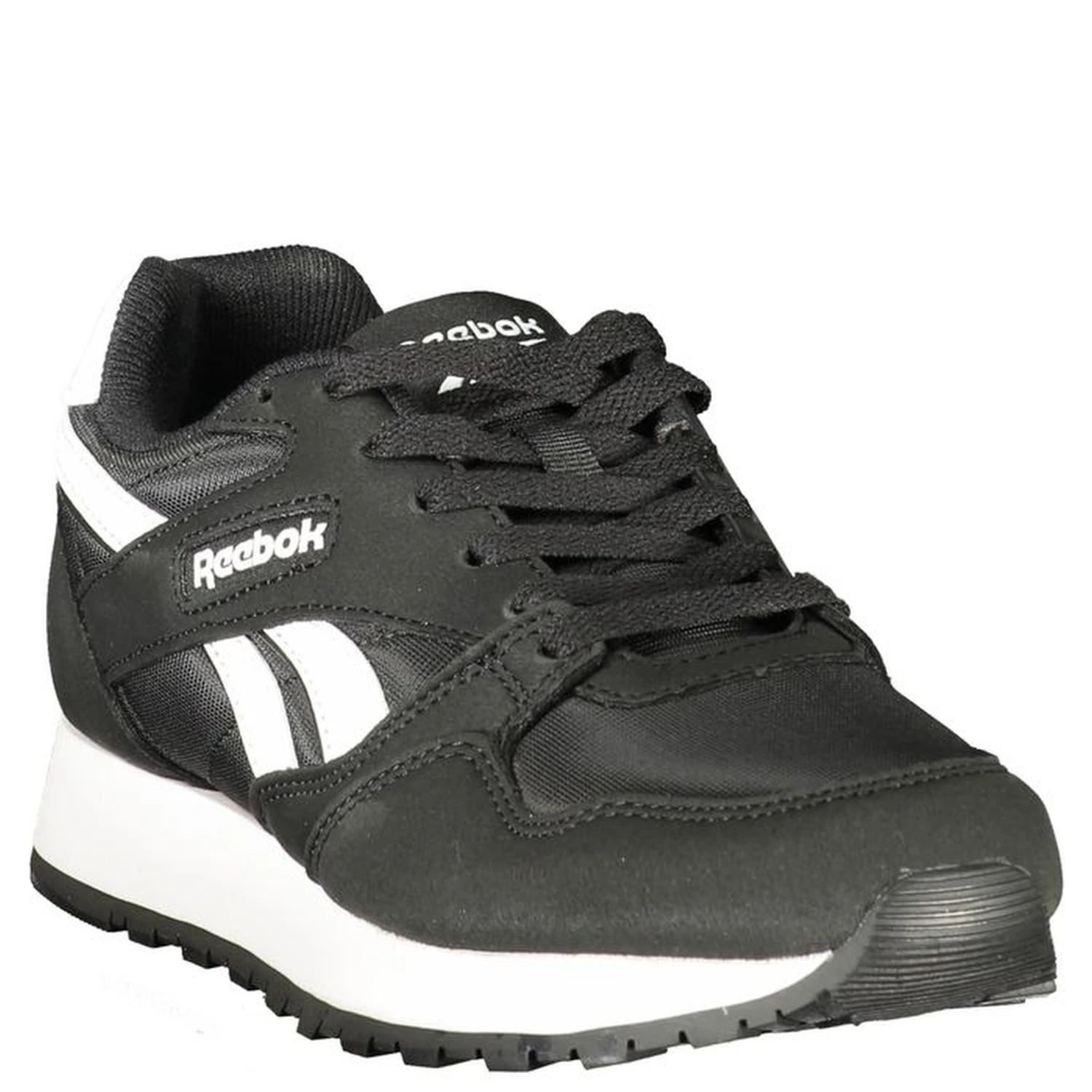 Black Polyester Womens Sneaker