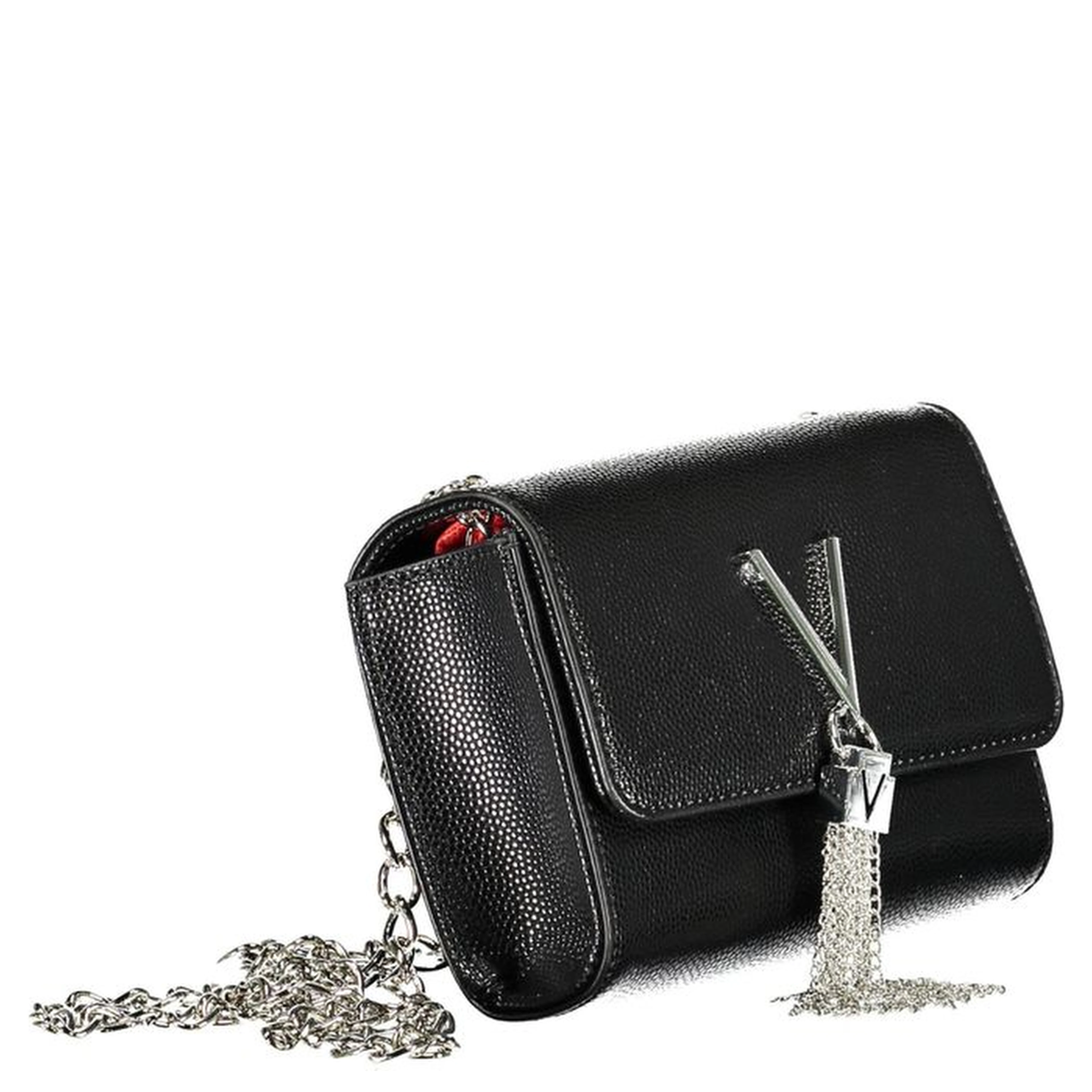 Black Polyurethane Women Handbag