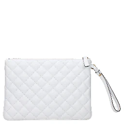 Blue Leather Clutch Bag
