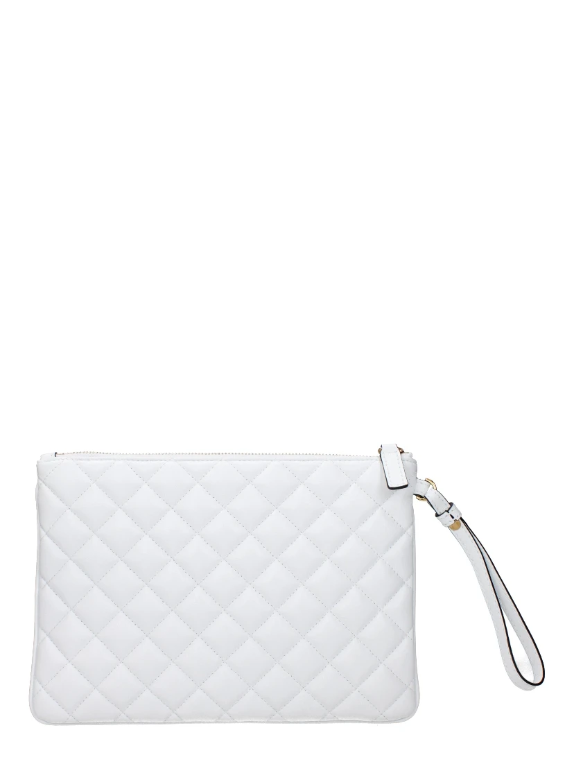 Blue Leather Clutch Bag