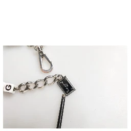 Silver Brass Chain Dice DG Logo EmbellishedCharm Bracelet