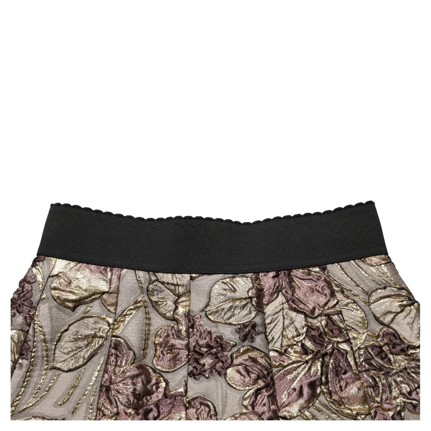 Multicolor Floral Jacquard A-LineMini Skirt