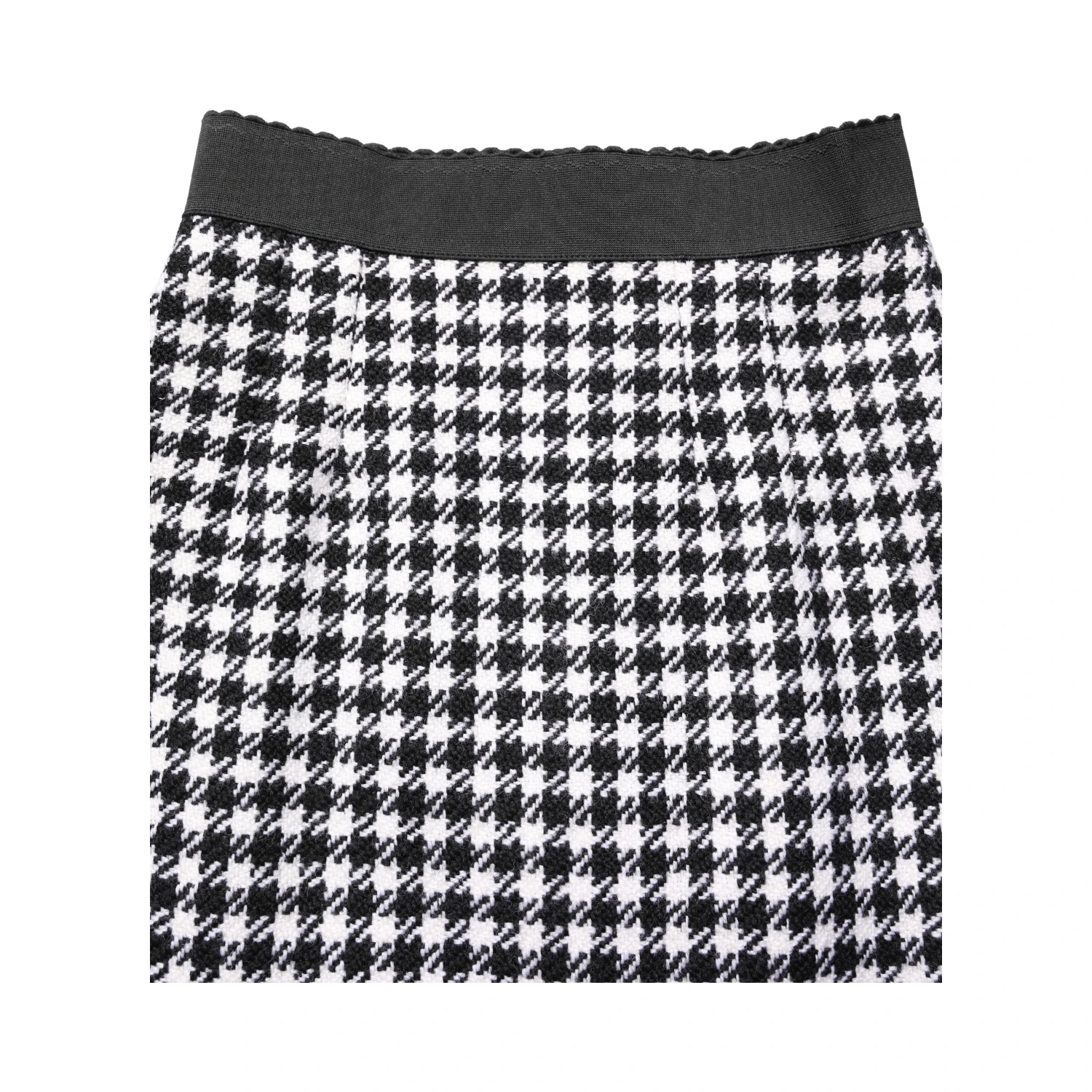 Black White Houndstooth HighWaist Mini Skirt