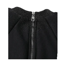 Black Cropped ZipperBack Sweatshirt Sweater