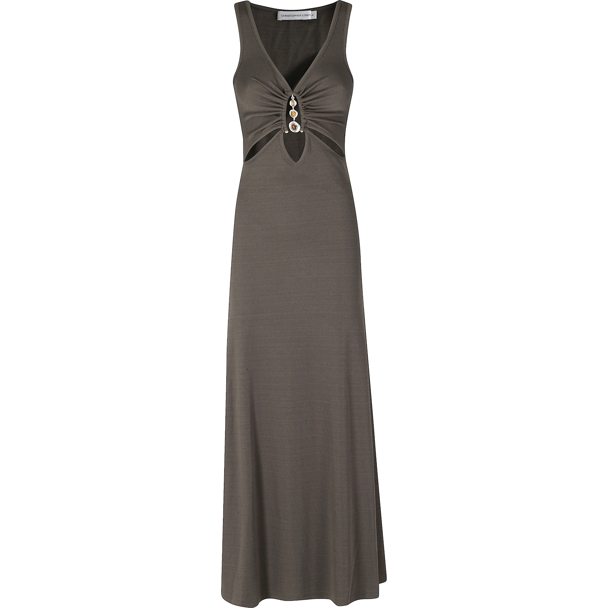 DROPLET CRYSTAL LOOPHOLE TANK DRESS