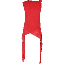 MARL MESH DRAPED KNOT DETAILING LONG DRESS