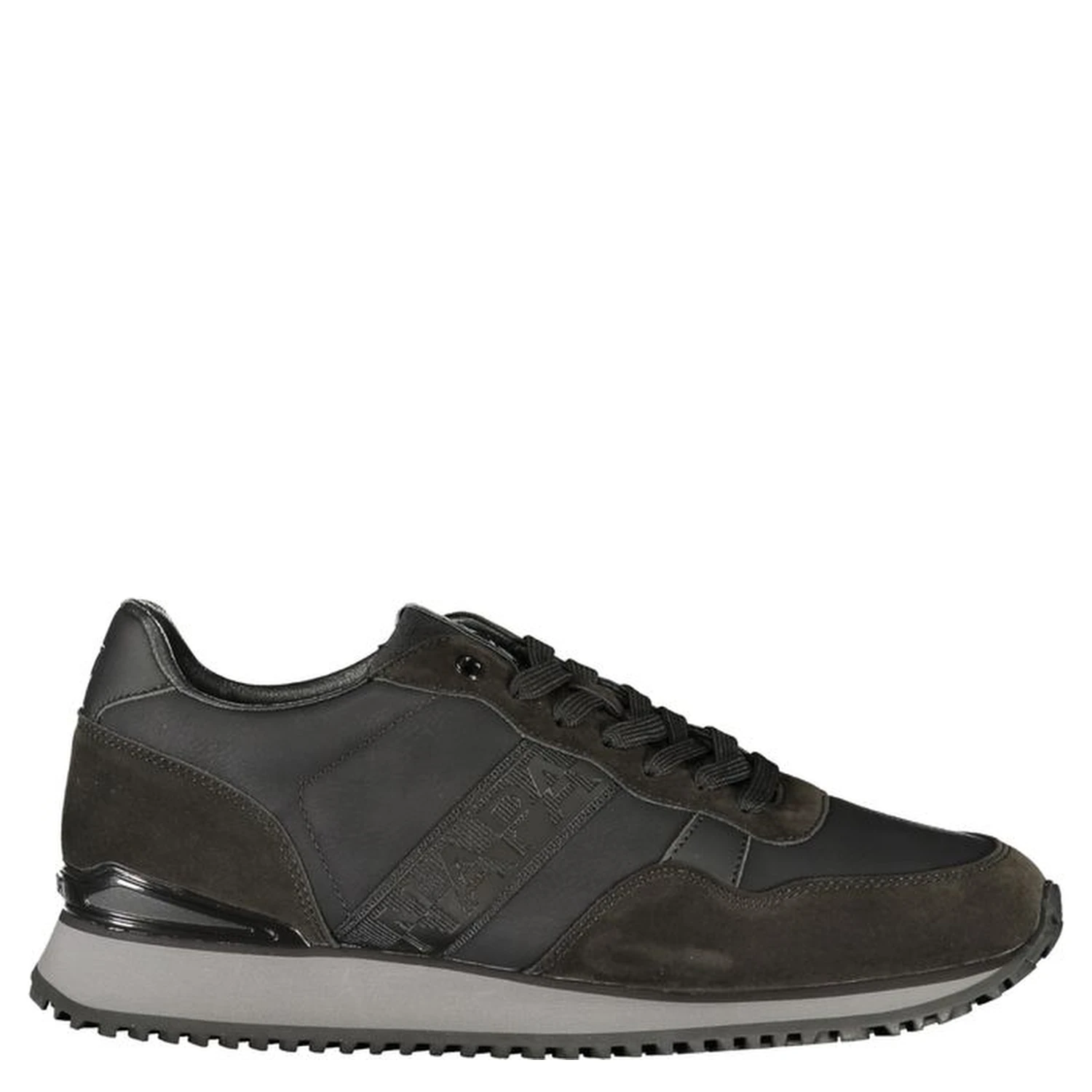 Black Polyester Athletic Sneakers