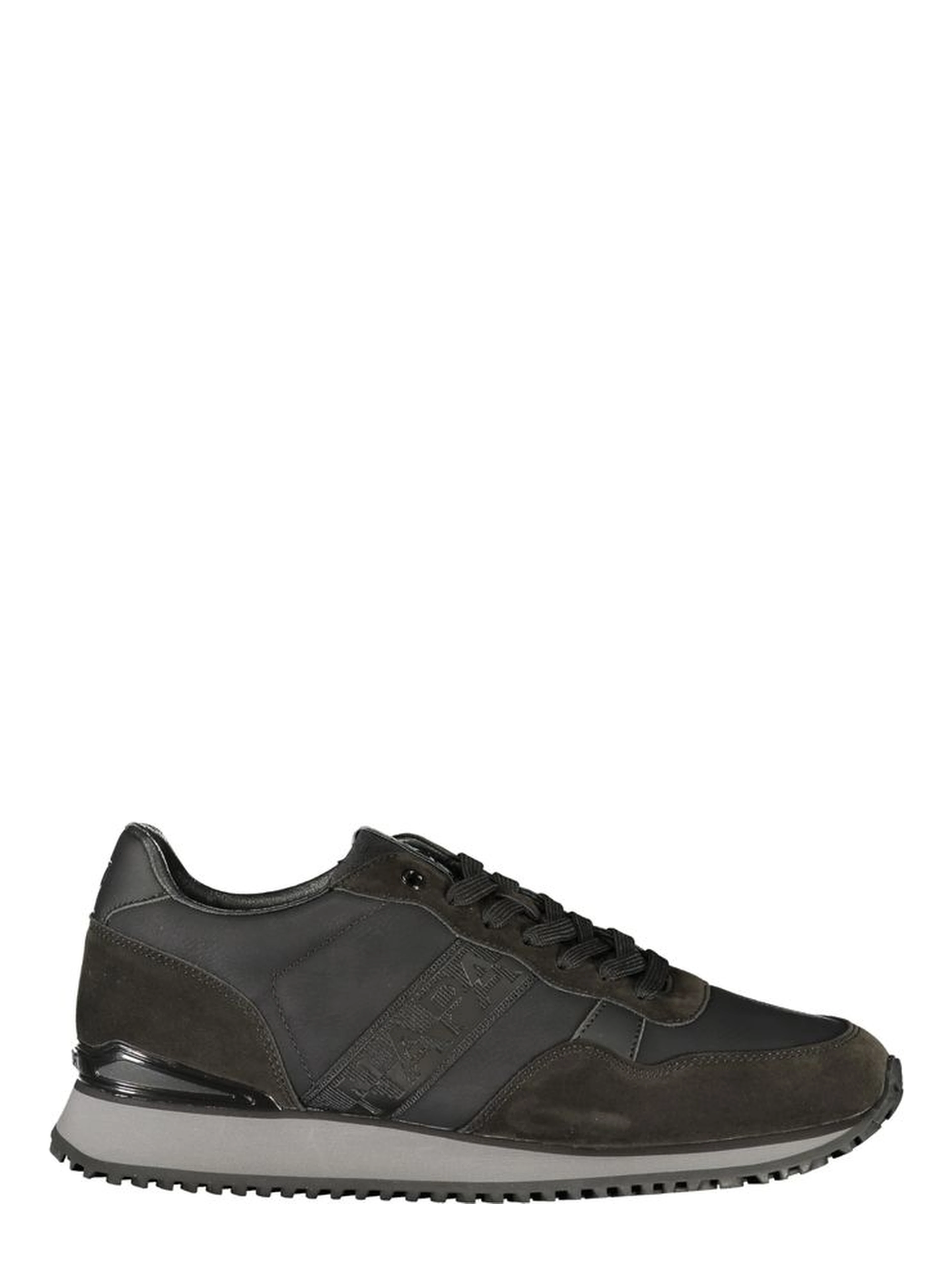 Black Polyester Athletic Sneakers